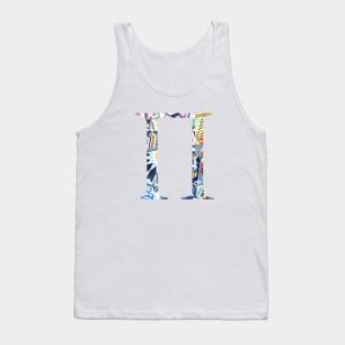 Barcelona Gaudi Mosaic Pi Sorority Letter Tank Top